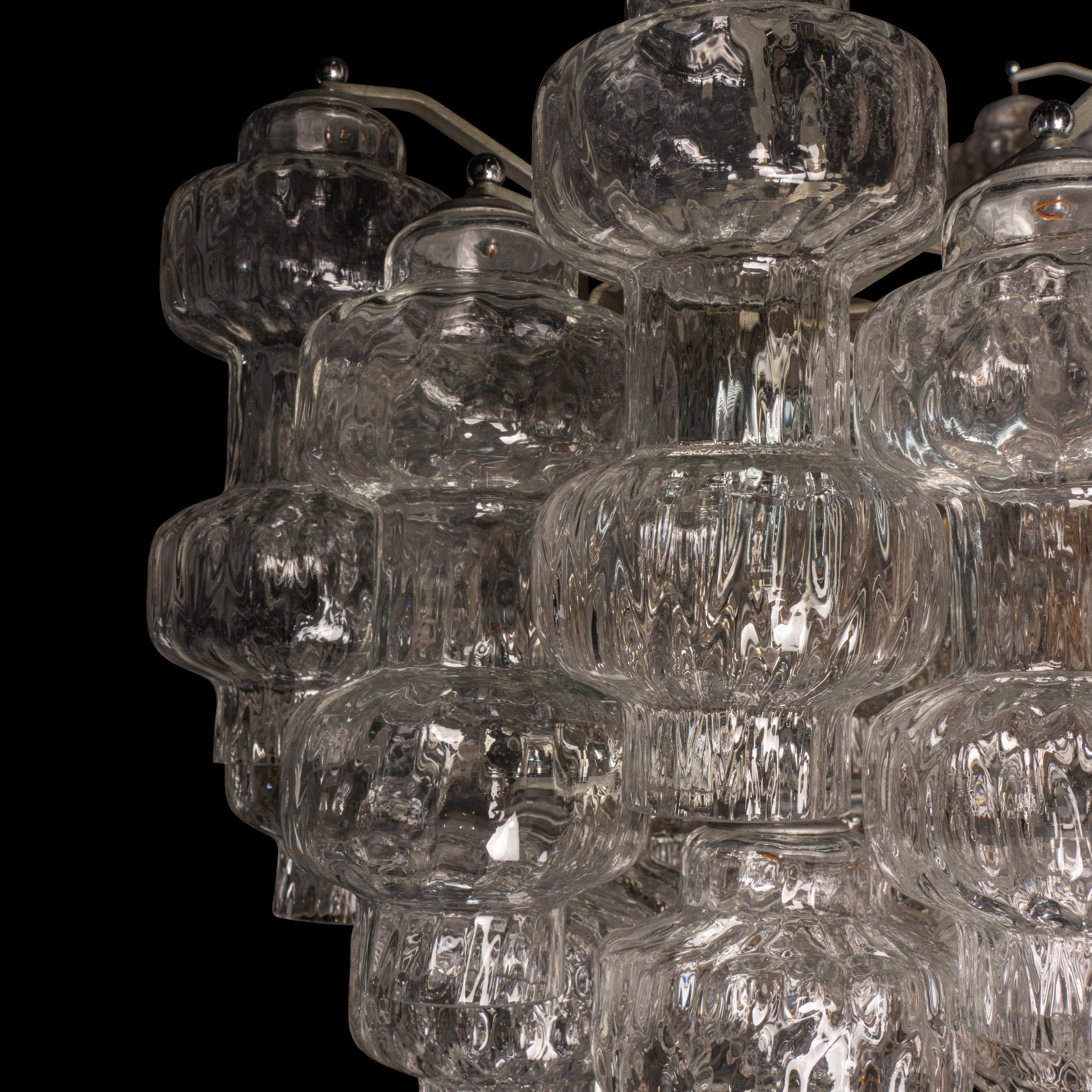 Italiano Lampadari italiani in vetro di Murano degli anni '70 in vendita
