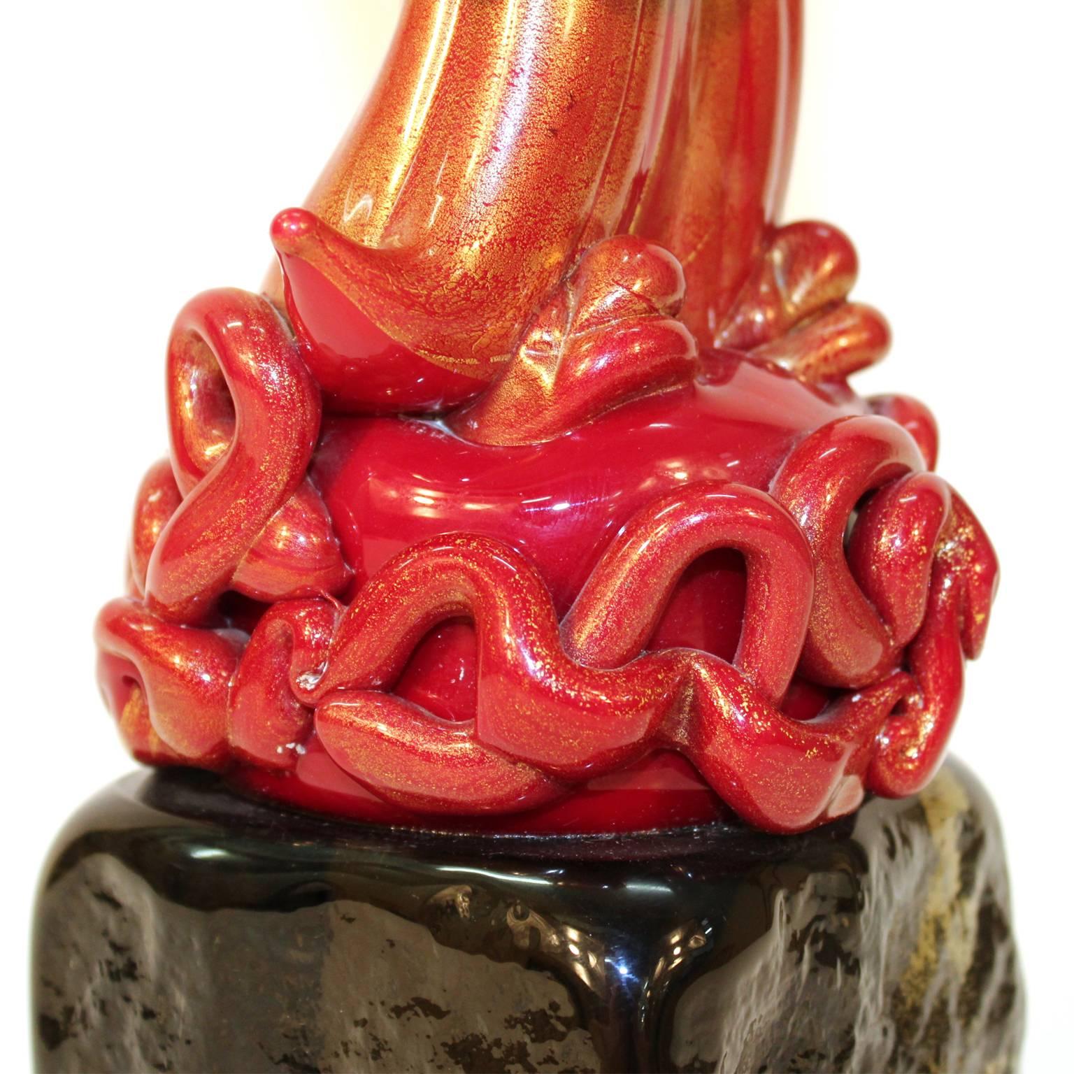 Italian Murano Glass Chinese Wise Man Figure In Good Condition For Sale In New York, NY