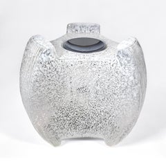 Lampe de table italienne Mazzega Murano chromée des années 1970