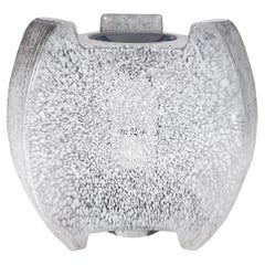 1970s Italian Mazzega Murano Glass Chrome Table Light