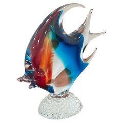 Italian Murano Glass Colourful Fish Sculpture, 1960s
