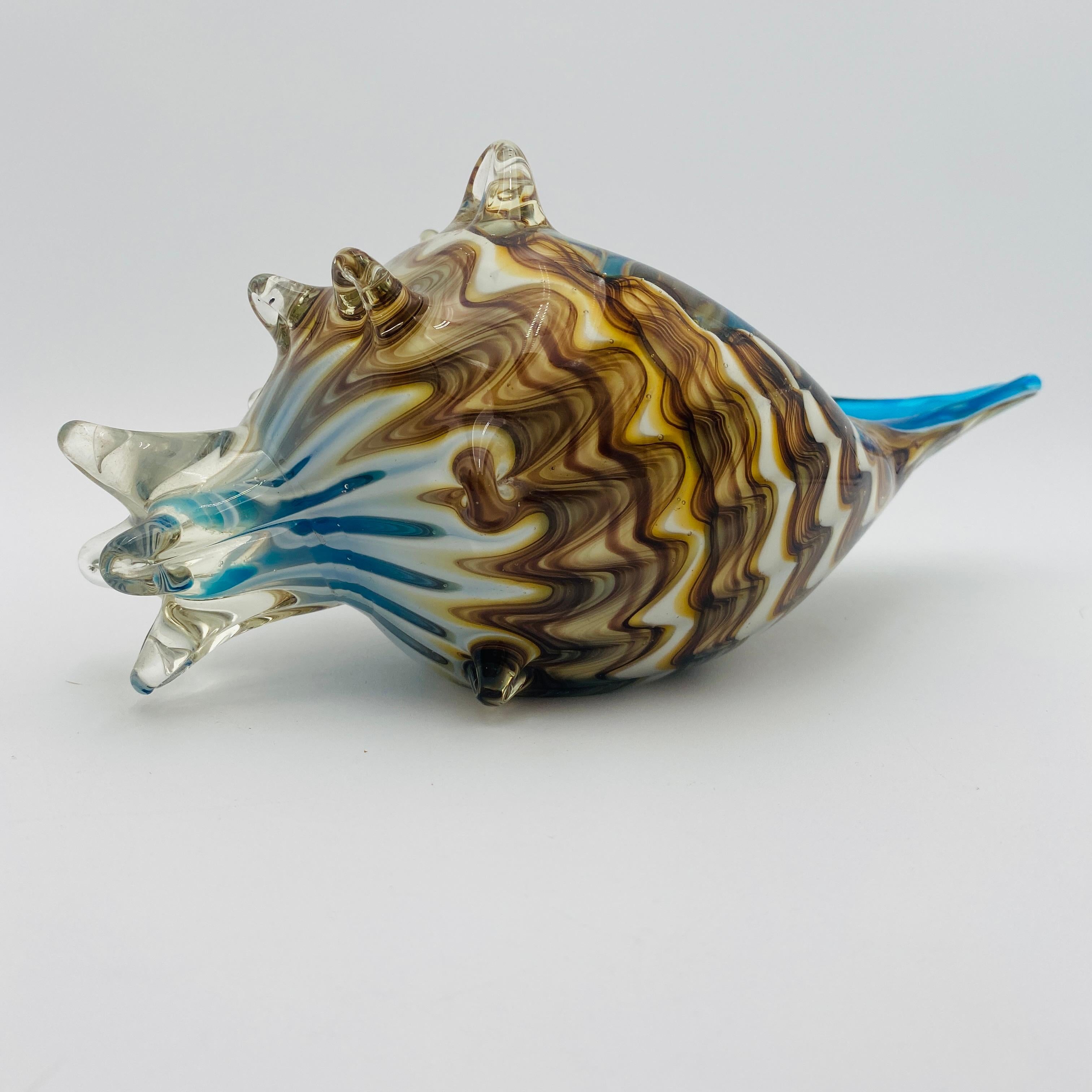 Italienische Murano Glas Muschelschale im Angebot 4