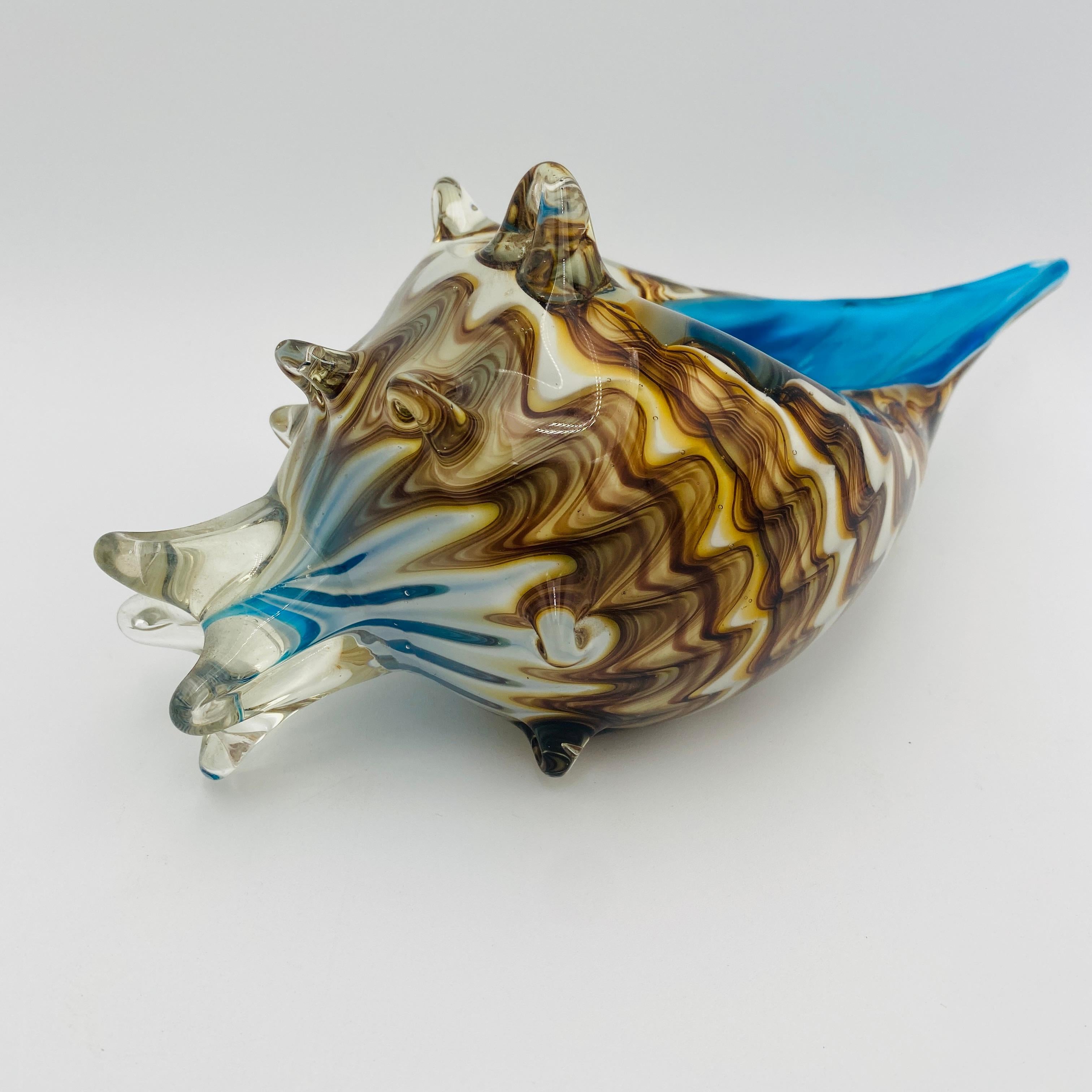 Italienische Murano Glas Muschelschale (Moderne der Mitte des Jahrhunderts) im Angebot