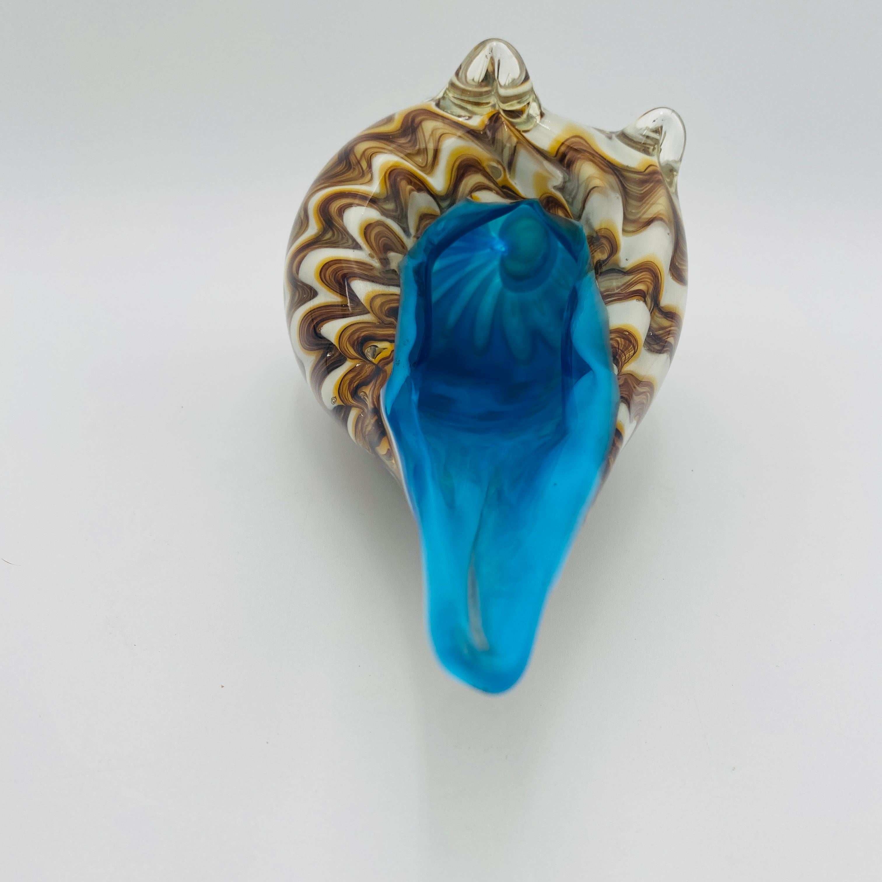 Italienische Murano Glas Muschelschale (Handgefertigt) im Angebot
