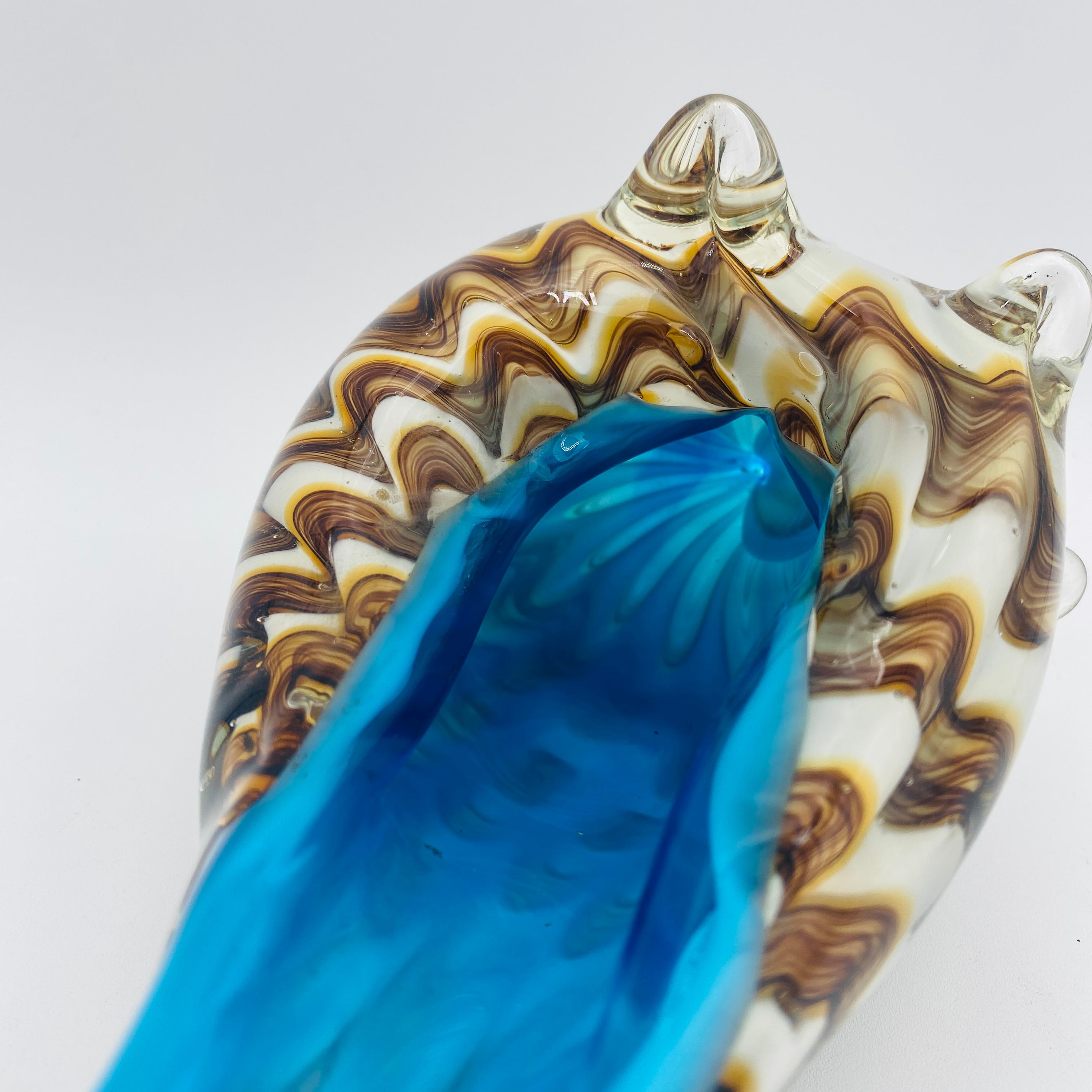 Italienische Murano Glas Muschelschale im Zustand „Gut“ im Angebot in San Juan Capistrano, CA