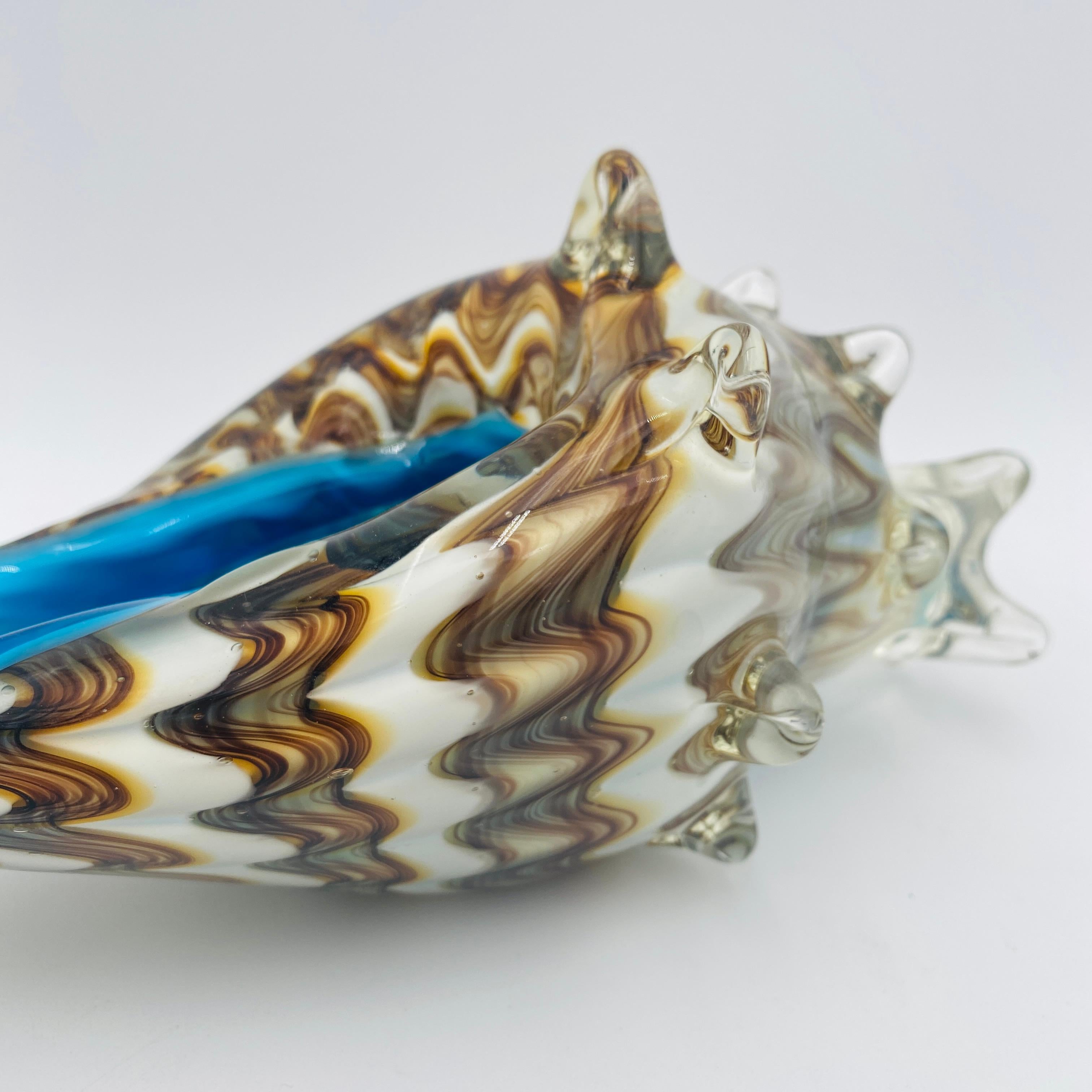 Italienische Murano Glas Muschelschale (Mitte des 20. Jahrhunderts) im Angebot