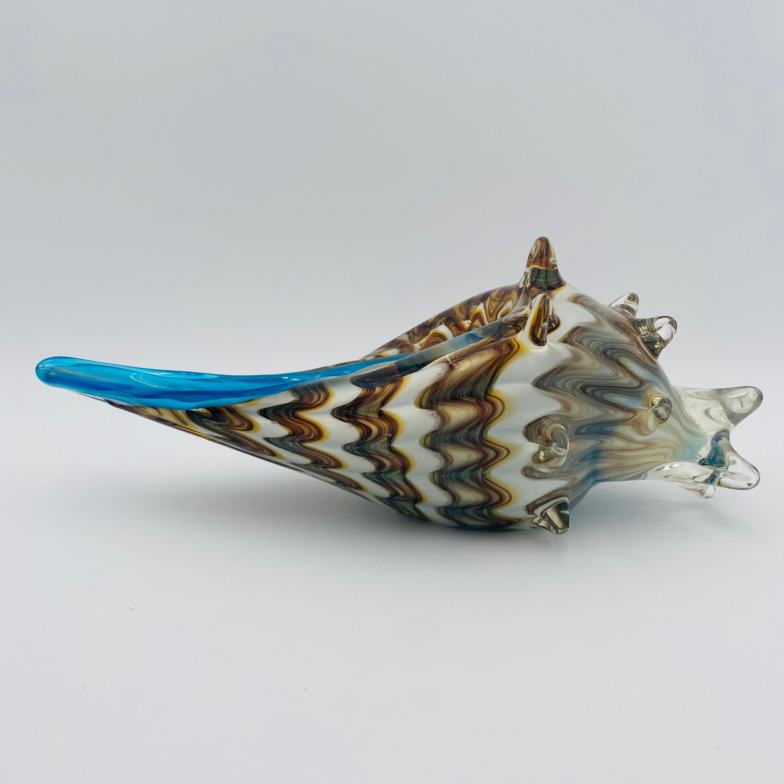 Italienische Murano Glas Muschelschale im Angebot 1