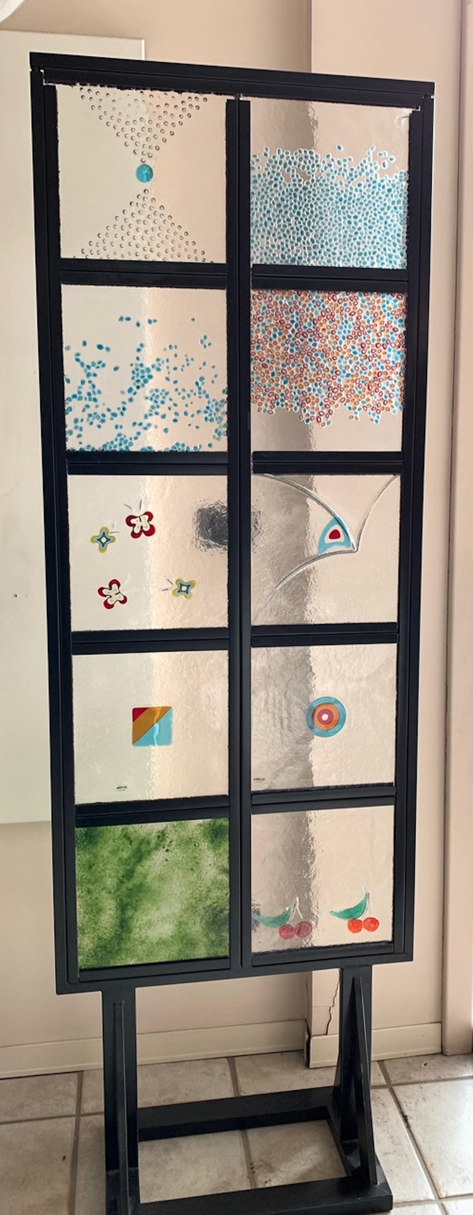 Italian Murano Glass Decorative Panel by Alfredo Barbini For Sale 1