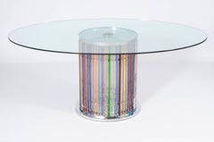 Esstisch aus Muranoglas mit eingebetteten Stem Lights von Giovanni Dalla Fina Italien