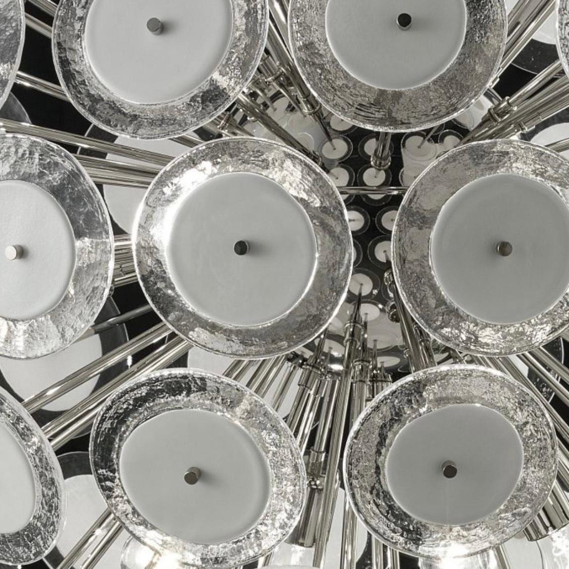 20th Century Italian Murano Glass Disco Sputnik Pendant Light For Sale