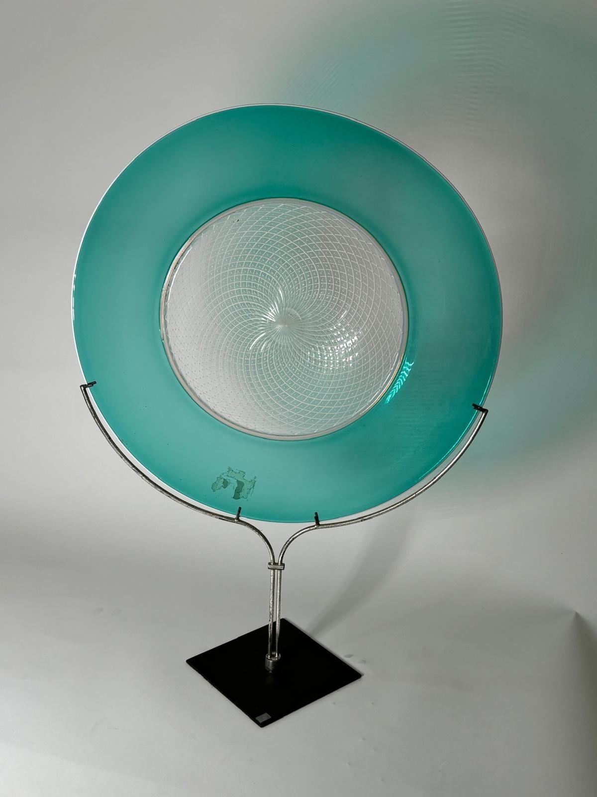 Plat italien en verre de Murano par Yoichi Ohira pour De Majo Excellent état - En vente à Milan, Italy