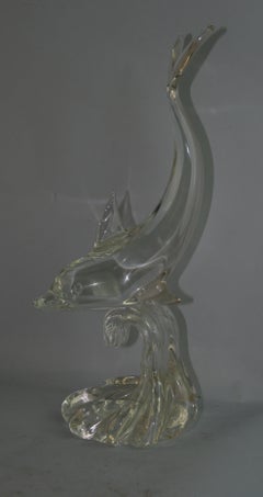 Italian Oversized Murano Glass Dolphin