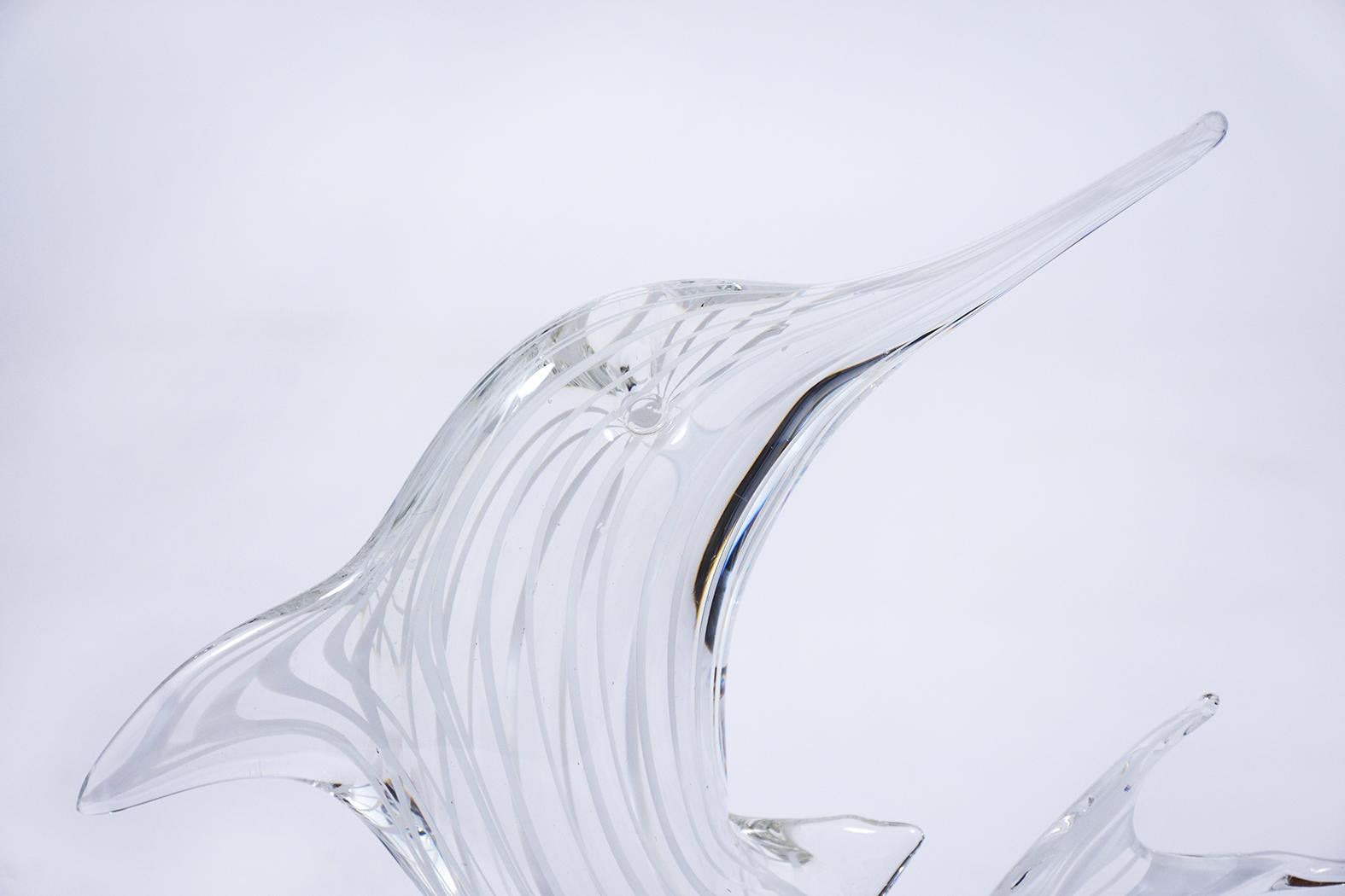 Mid-Century Modern Italian Murano Glass Dolphin