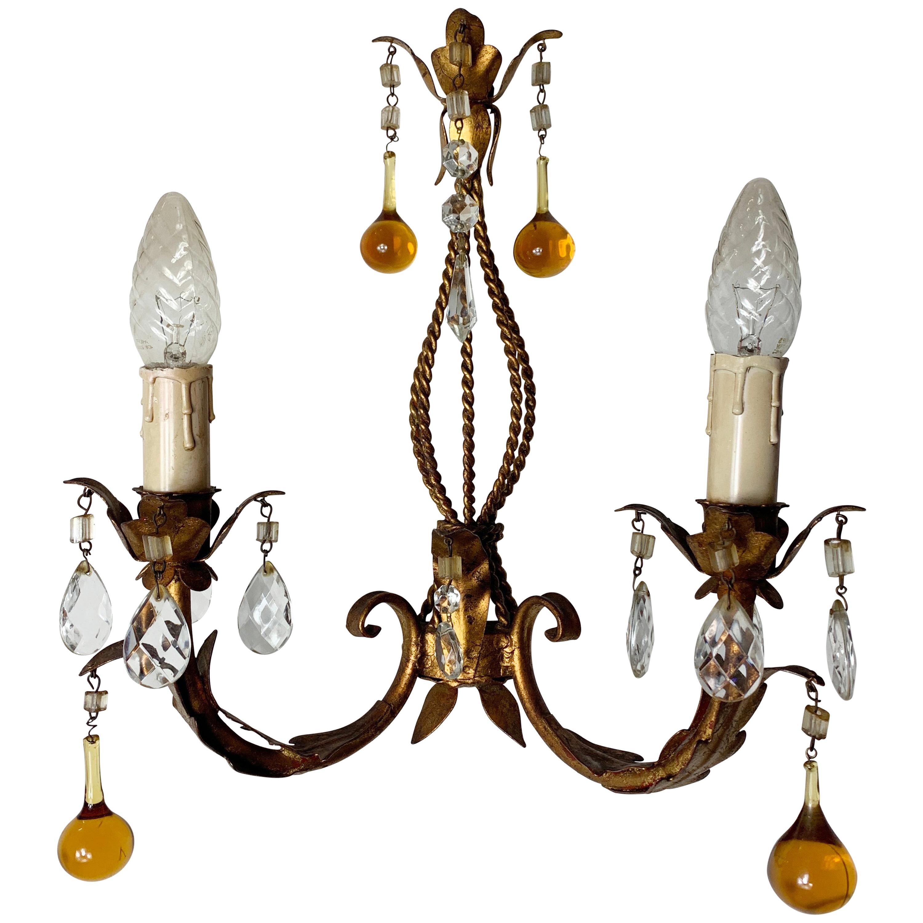 Modern Italian Wall Light, Murano Glass For Sale at 1stDibs