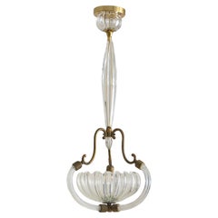 Italienischer Murano-Glas-Tropfenanhänger, Barovier & Toso zugeschrieben, 1940er Jahre