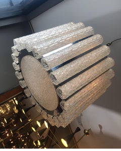 Italian Murano Glass Drum Chandelier by Mazzega