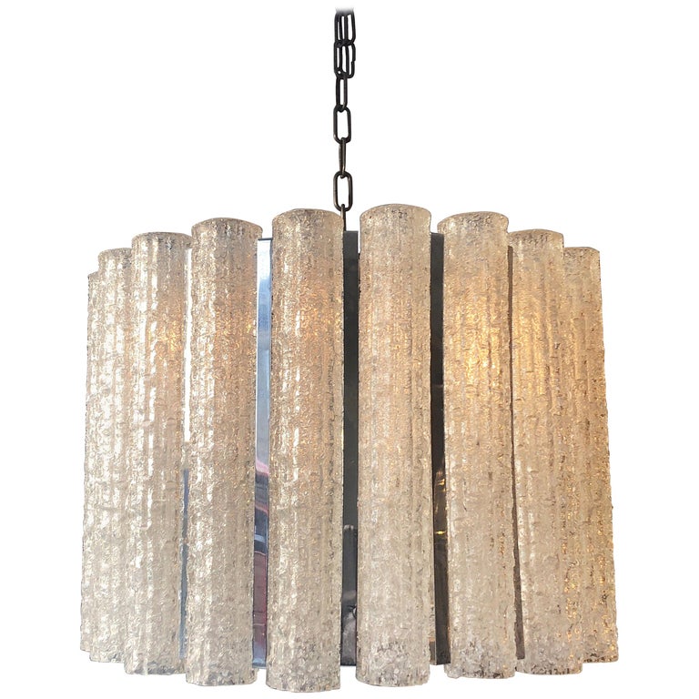 Italian Murano Glass Drum Chandelier Attributed to Venini ...