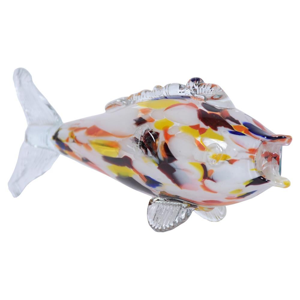 Arts and Crafts Italian Murano Glass Fishes For Sale