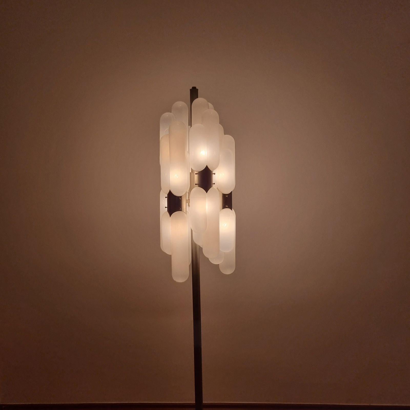 Italian Murano Glass Floor Lamp Torpedo by Carlo Nason for Mazzega, Italy 70s 6