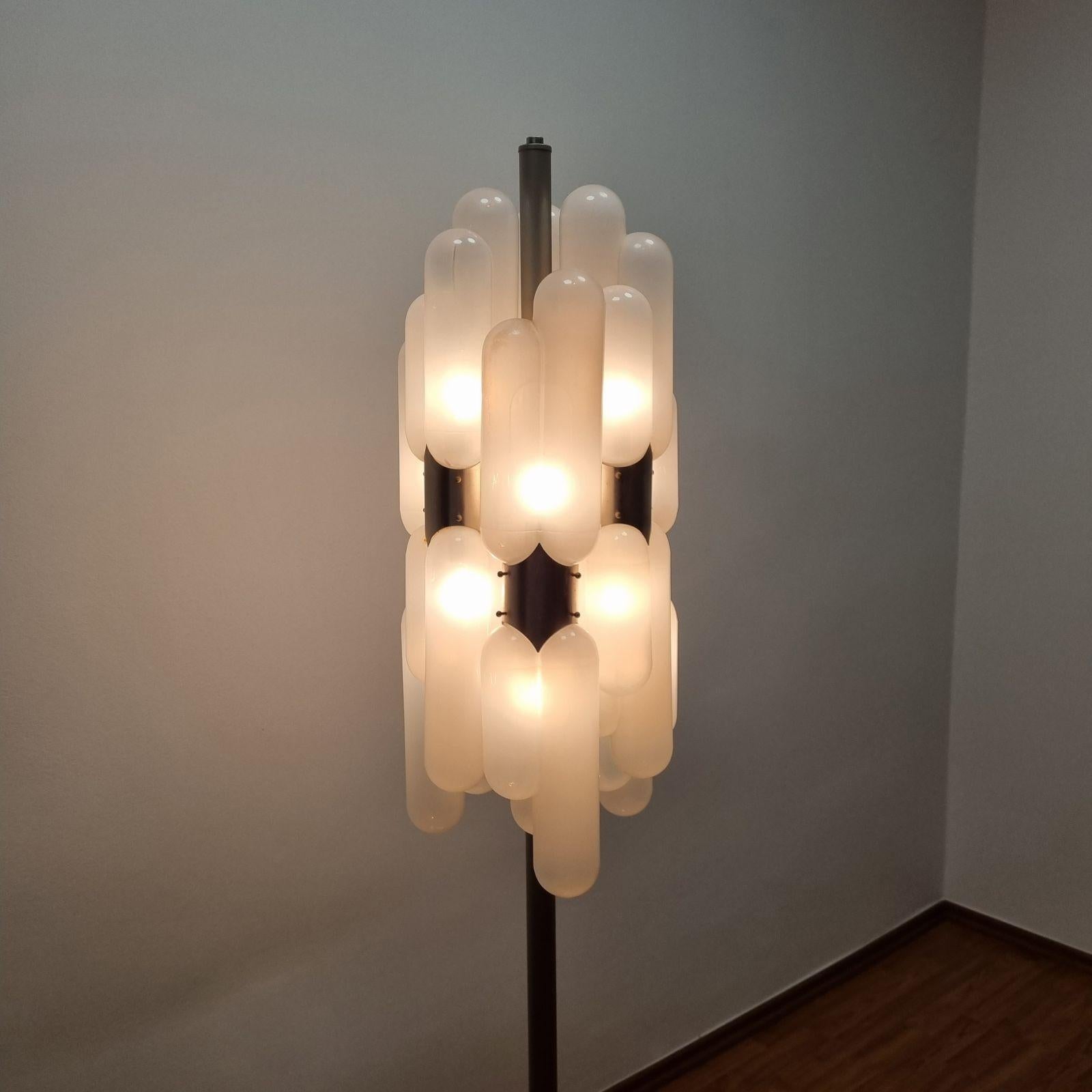 Italian Murano Glass Floor Lamp Torpedo by Carlo Nason for Mazzega, Italy 70s 7