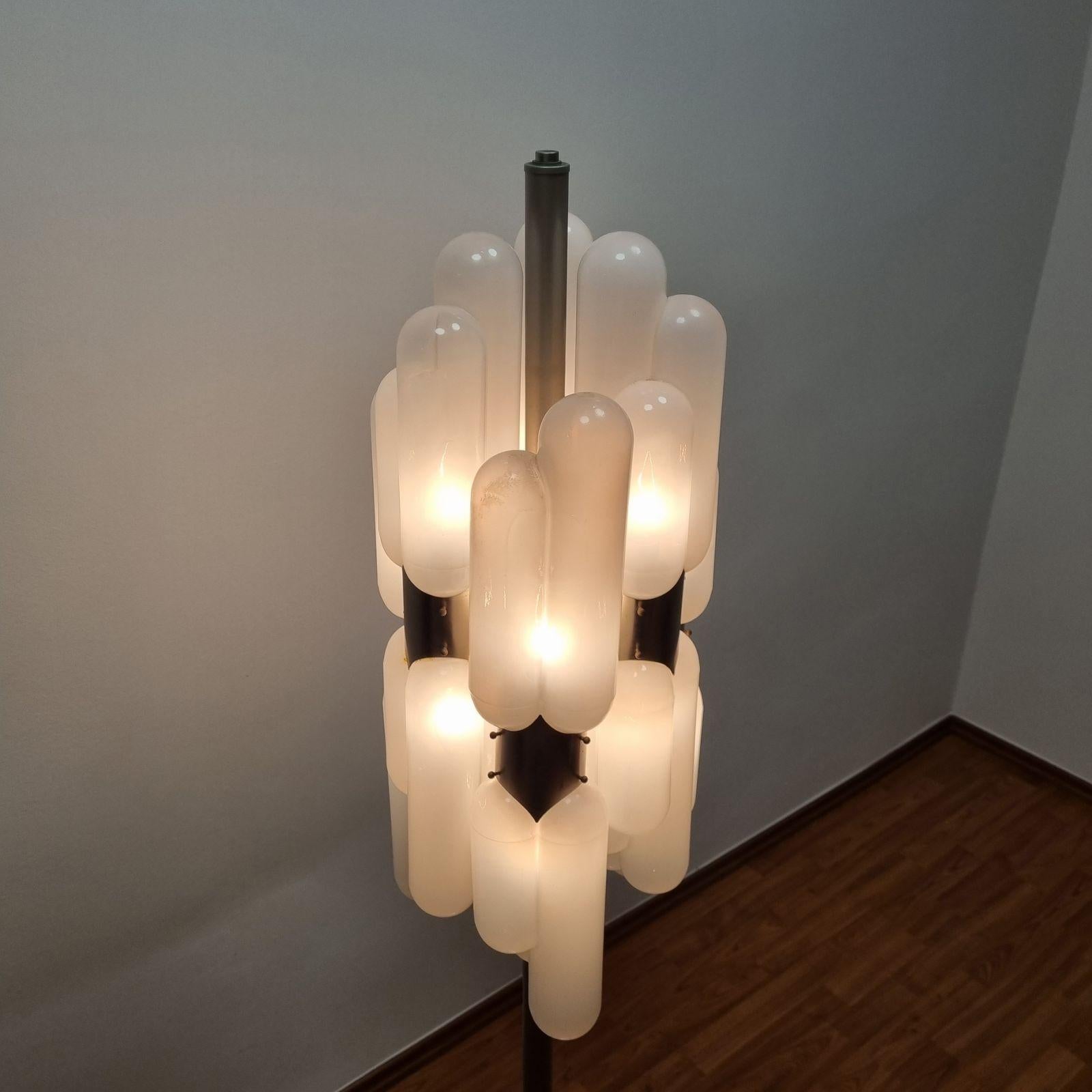 Italian Murano Glass Floor Lamp Torpedo by Carlo Nason for Mazzega, Italy 70s 10