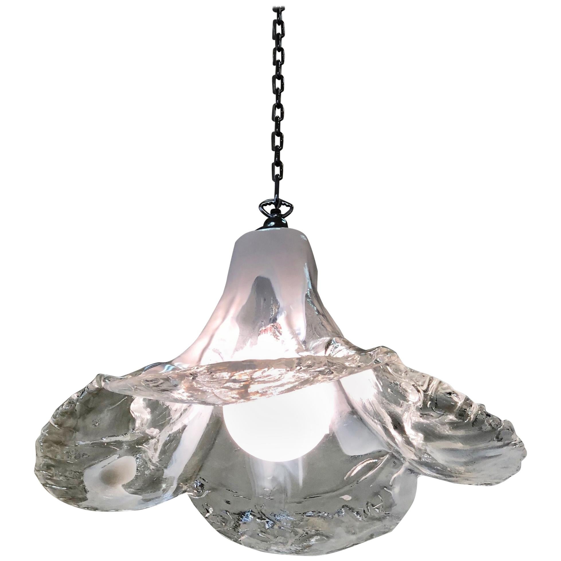 Italian Murano Glass Flower Chandelier by Carlo Nason for Mazzega