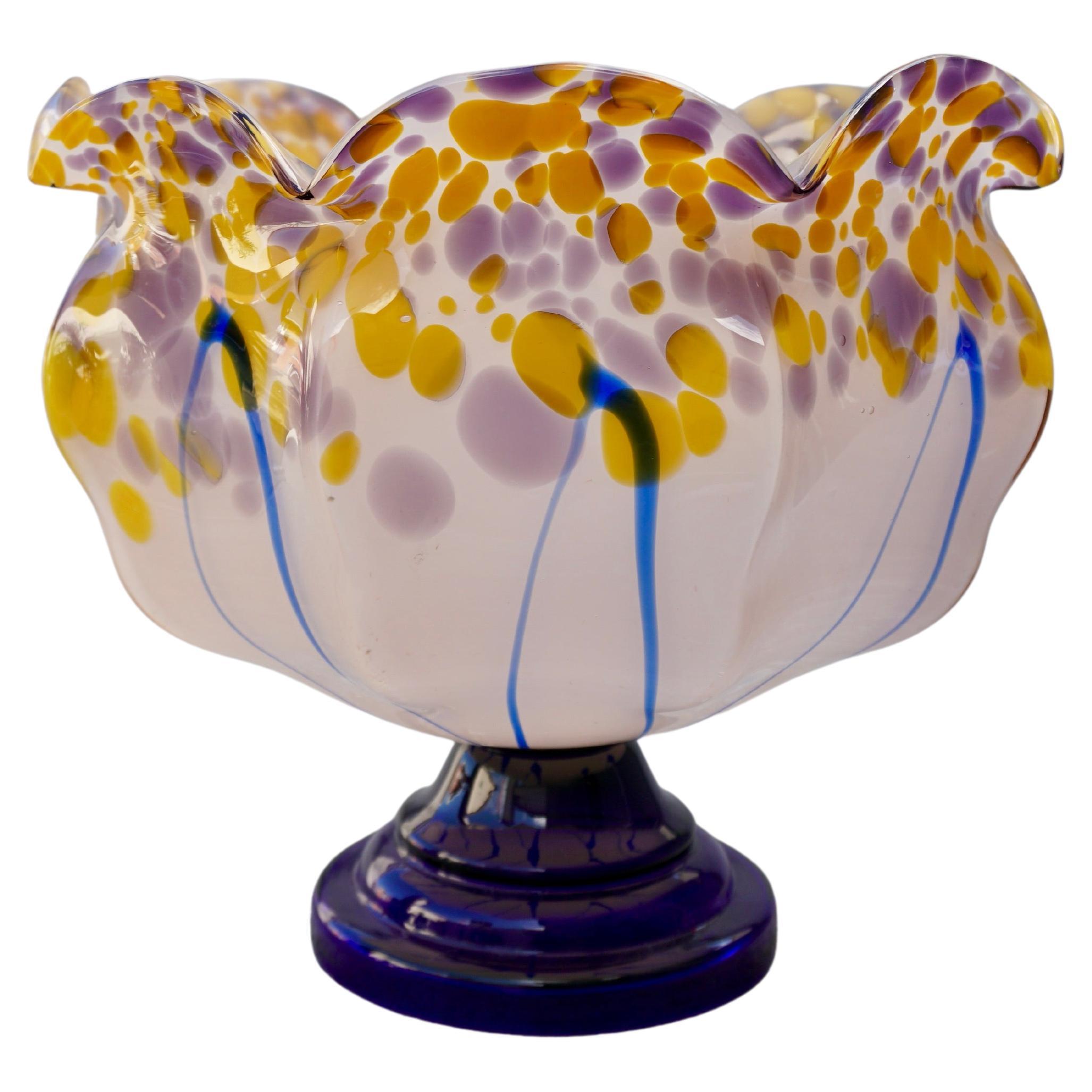 Italian Murano Glass Fruit Bowl or Serving Dish For Sale