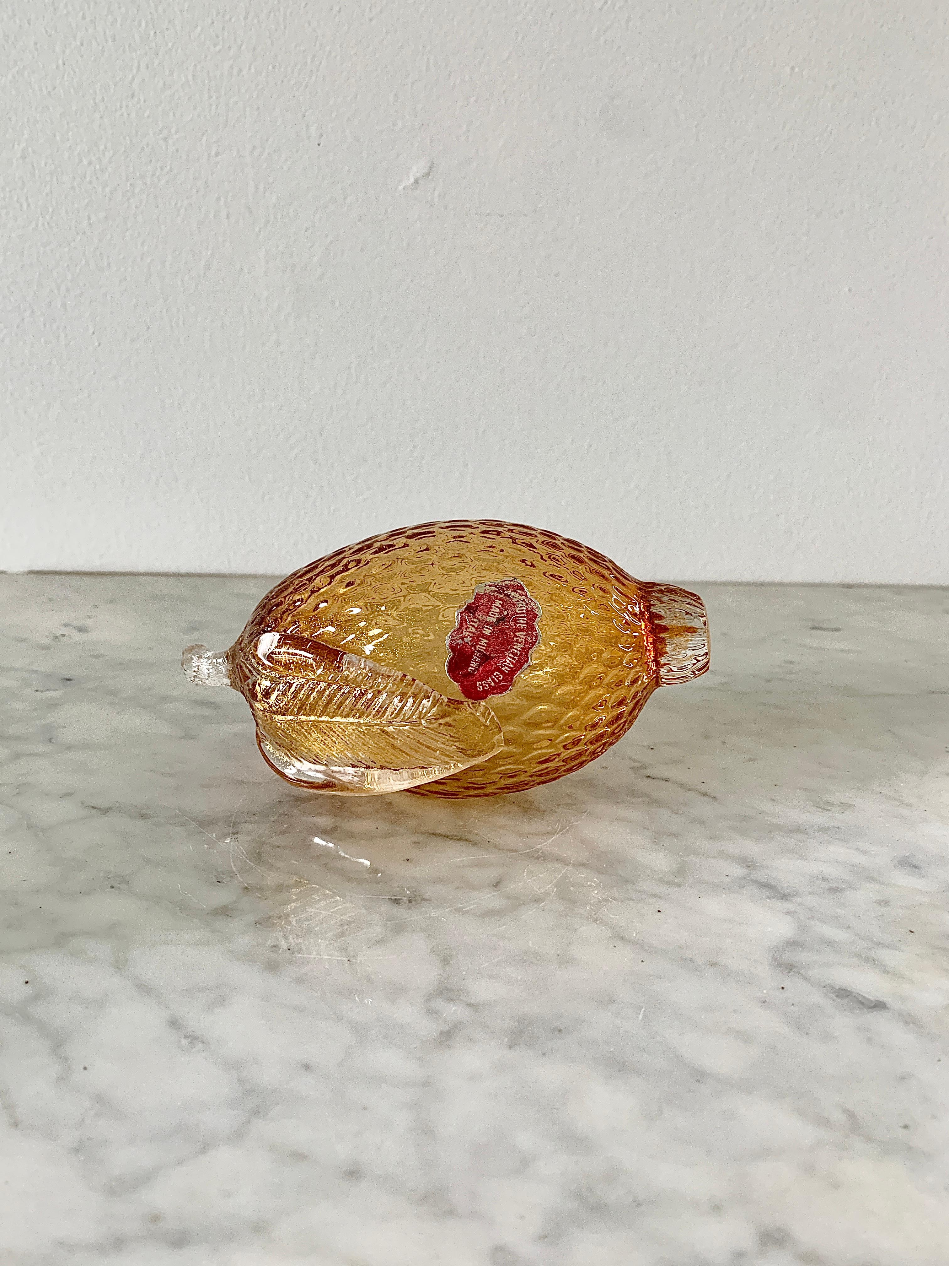 Italian Murano Glass Fruit, Pair For Sale 5