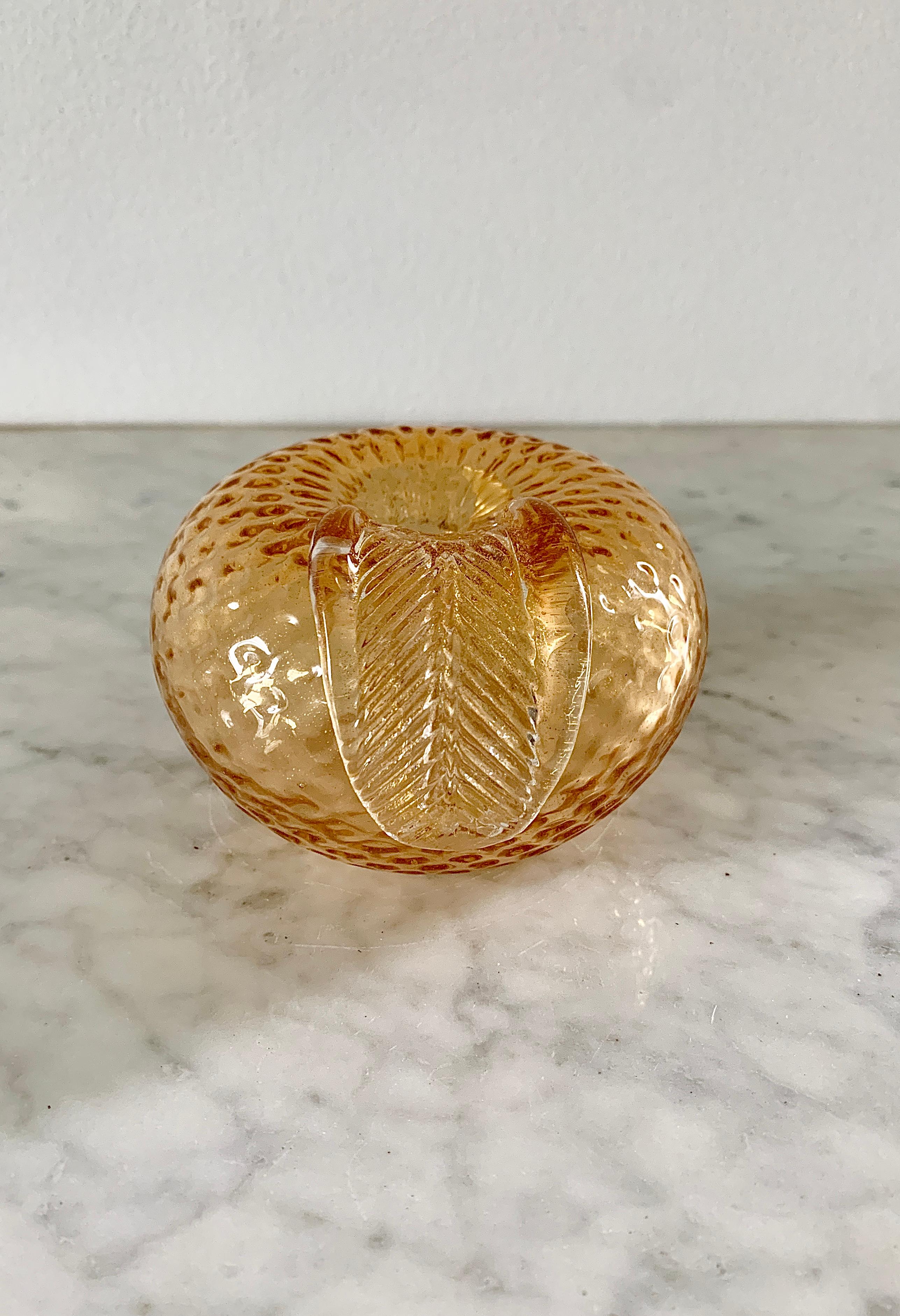 Late 20th Century Italian Murano Glass Fruit, Pair For Sale