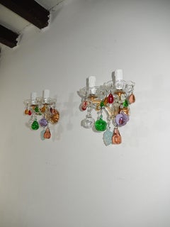 Italian Murano Glass Fruit Sconces, circa 1920