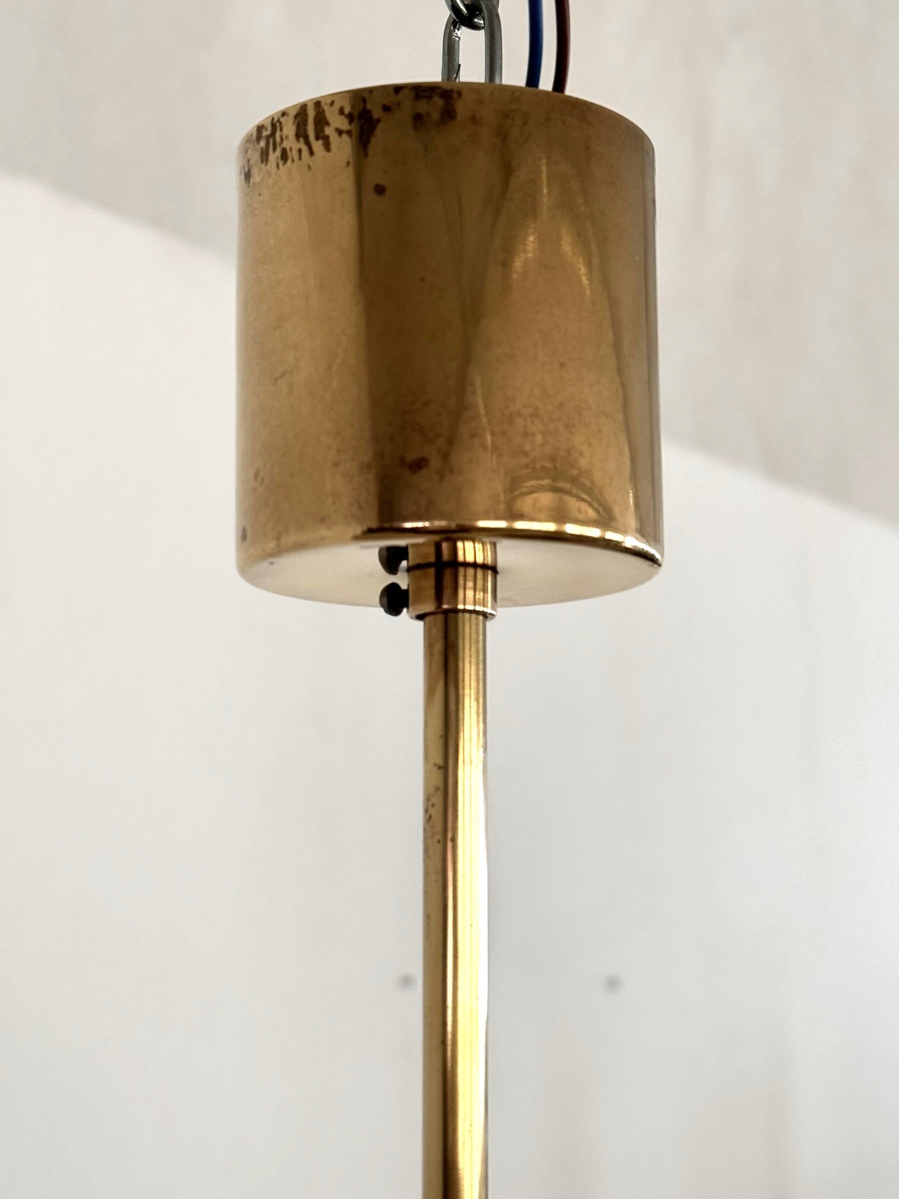 Italienischer Muranoglas-Kronleuchter mit Messingdetails von Venini, 1970er Jahre 7
