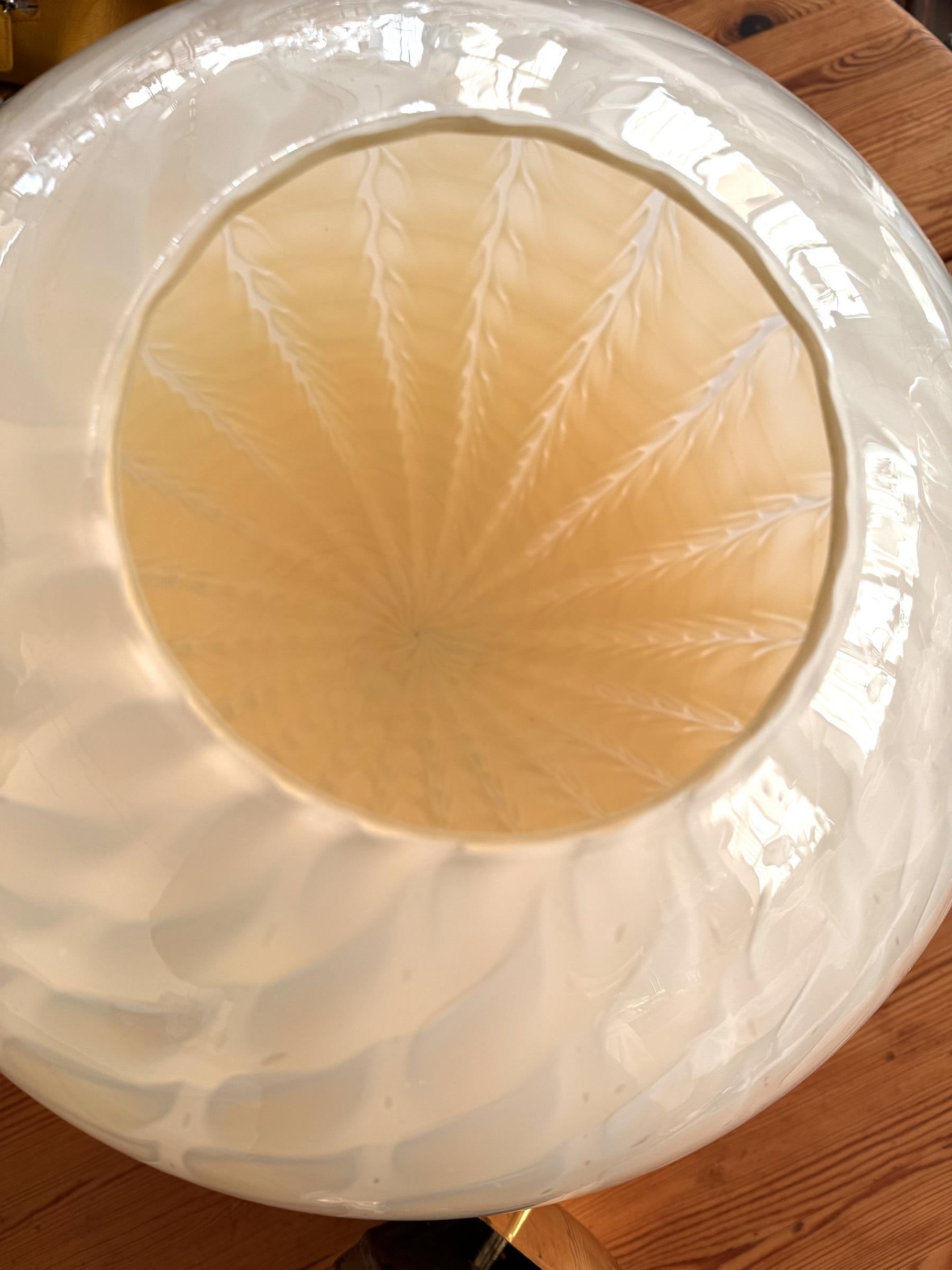 Italienischer Muranoglas-Kronleuchter mit Messingdetails von Venini, 1970er Jahre 8