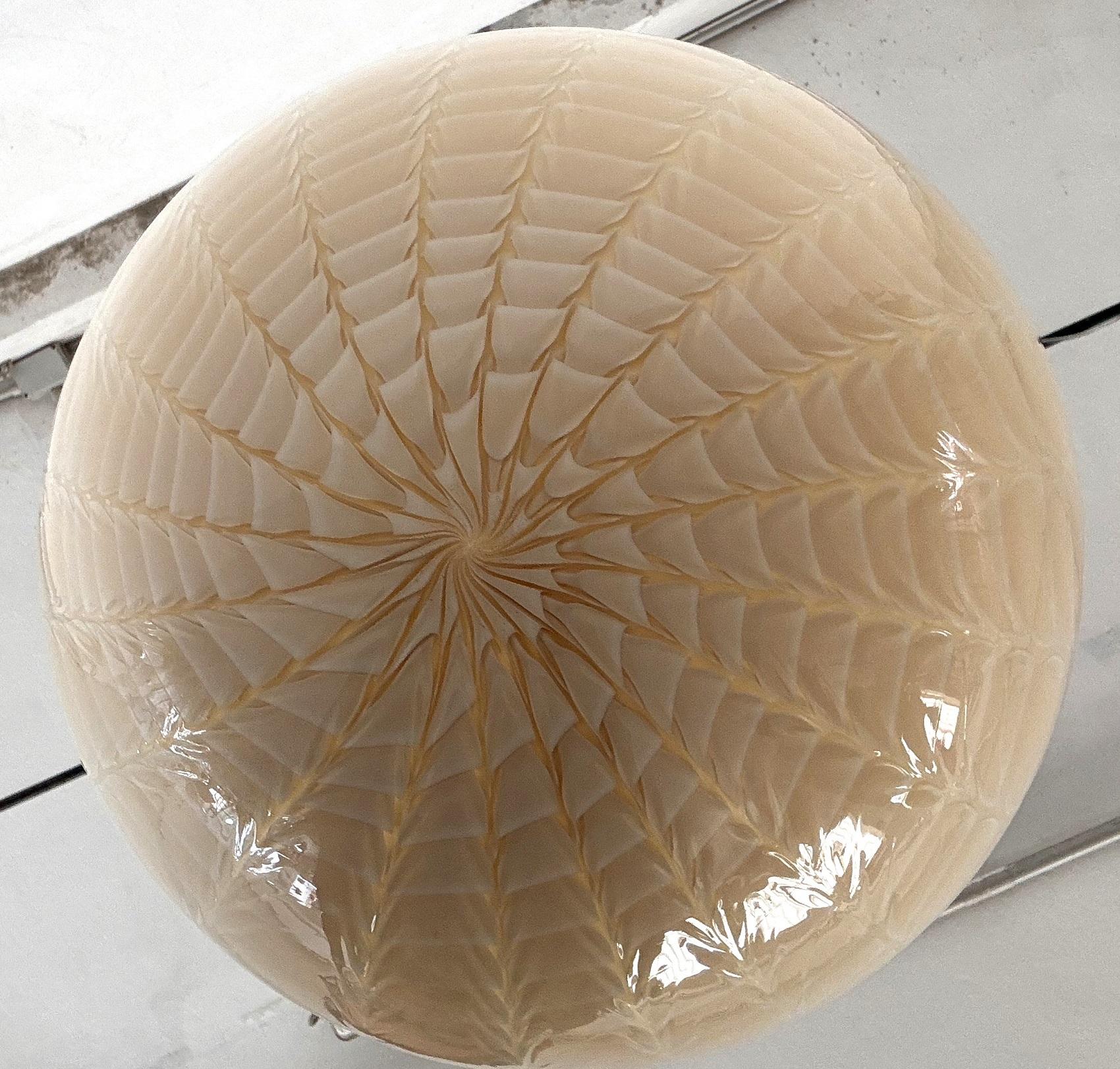 Italienischer Muranoglas-Kronleuchter mit Messingdetails von Venini, 1970er Jahre 4