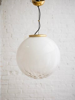 Italian Murano Glass Globe Pendant Light