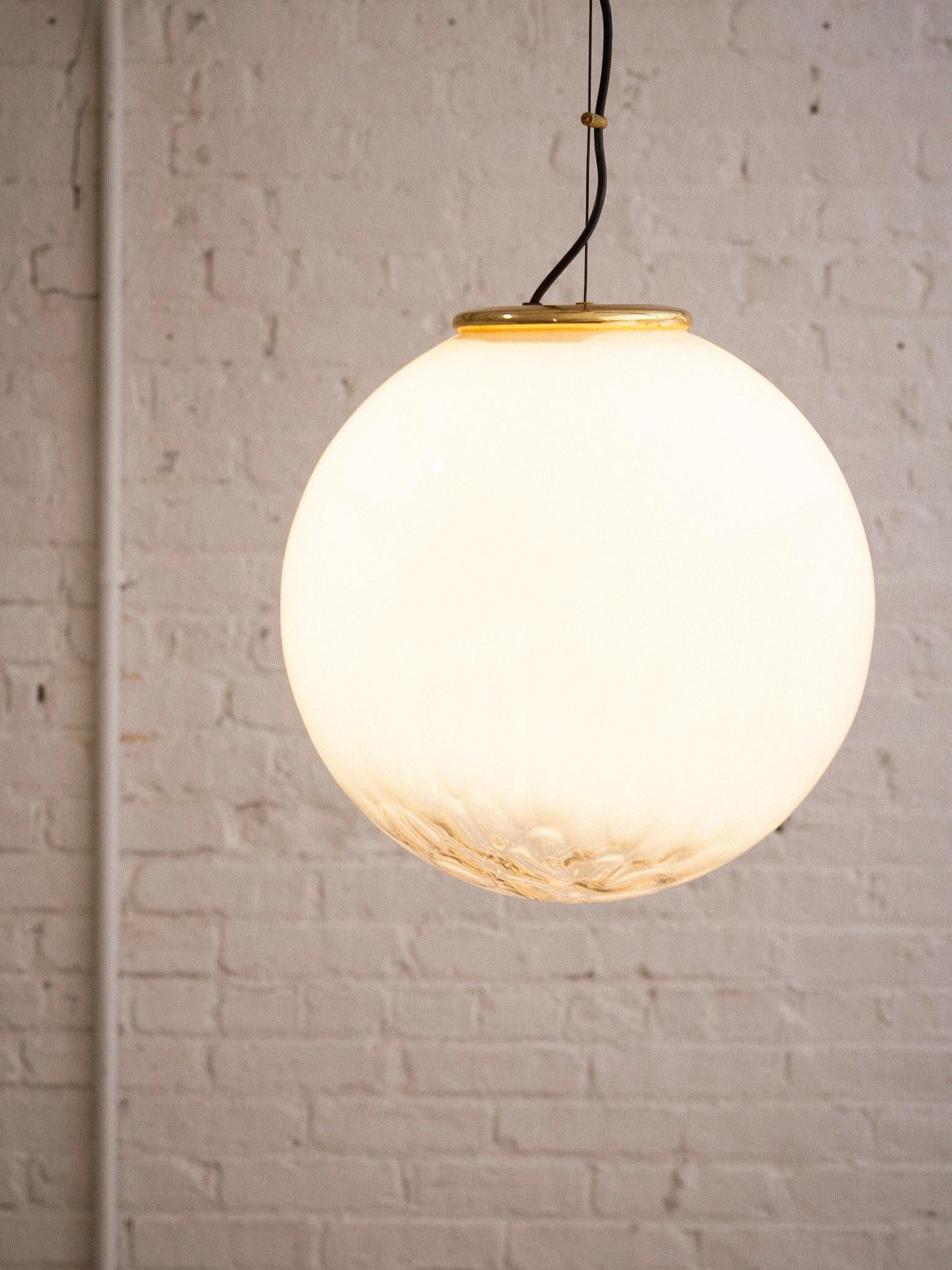 20th Century Italian Murano Glass Globe Pendant Light