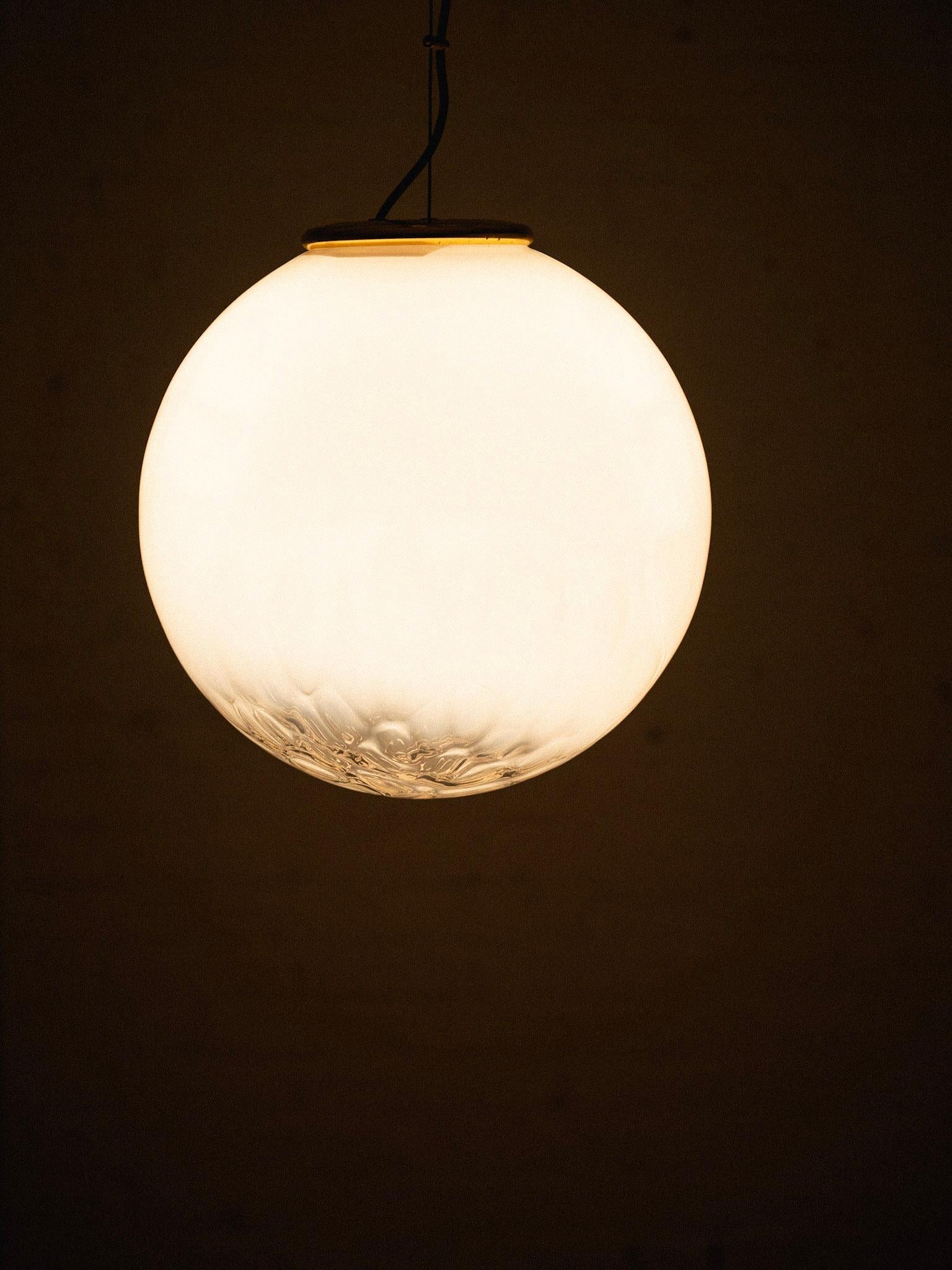 Italian Murano Glass Globe Pendant Light 1