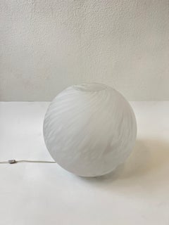 Italian Murano Glass Globe Table Lamp by Mazzega
