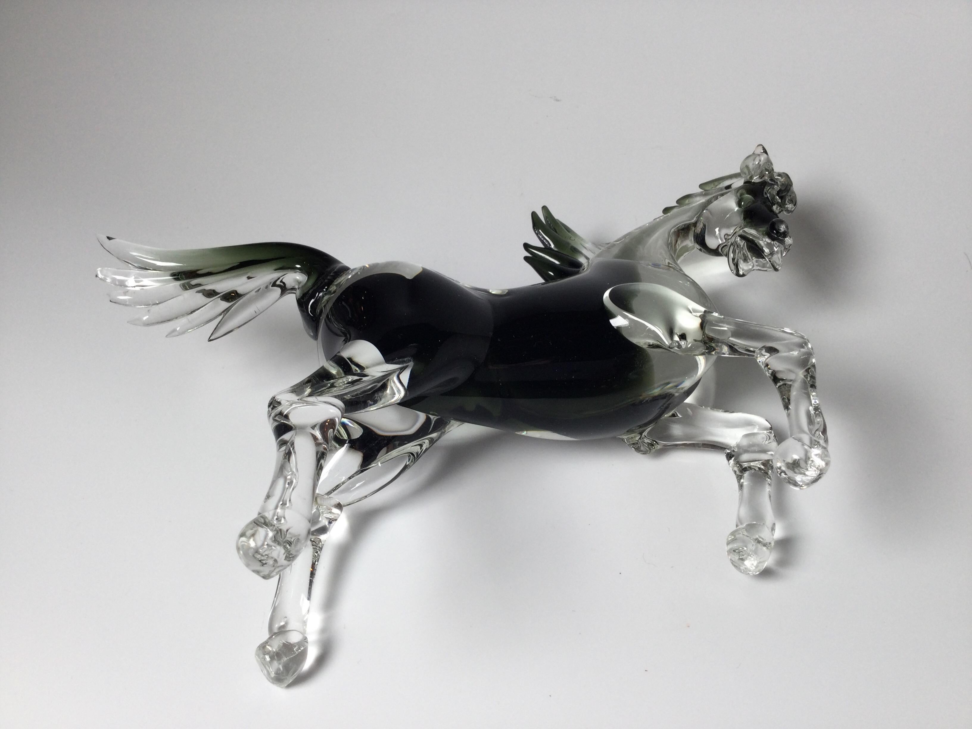 Mid-Century Modern Italian Murano Glass Horse