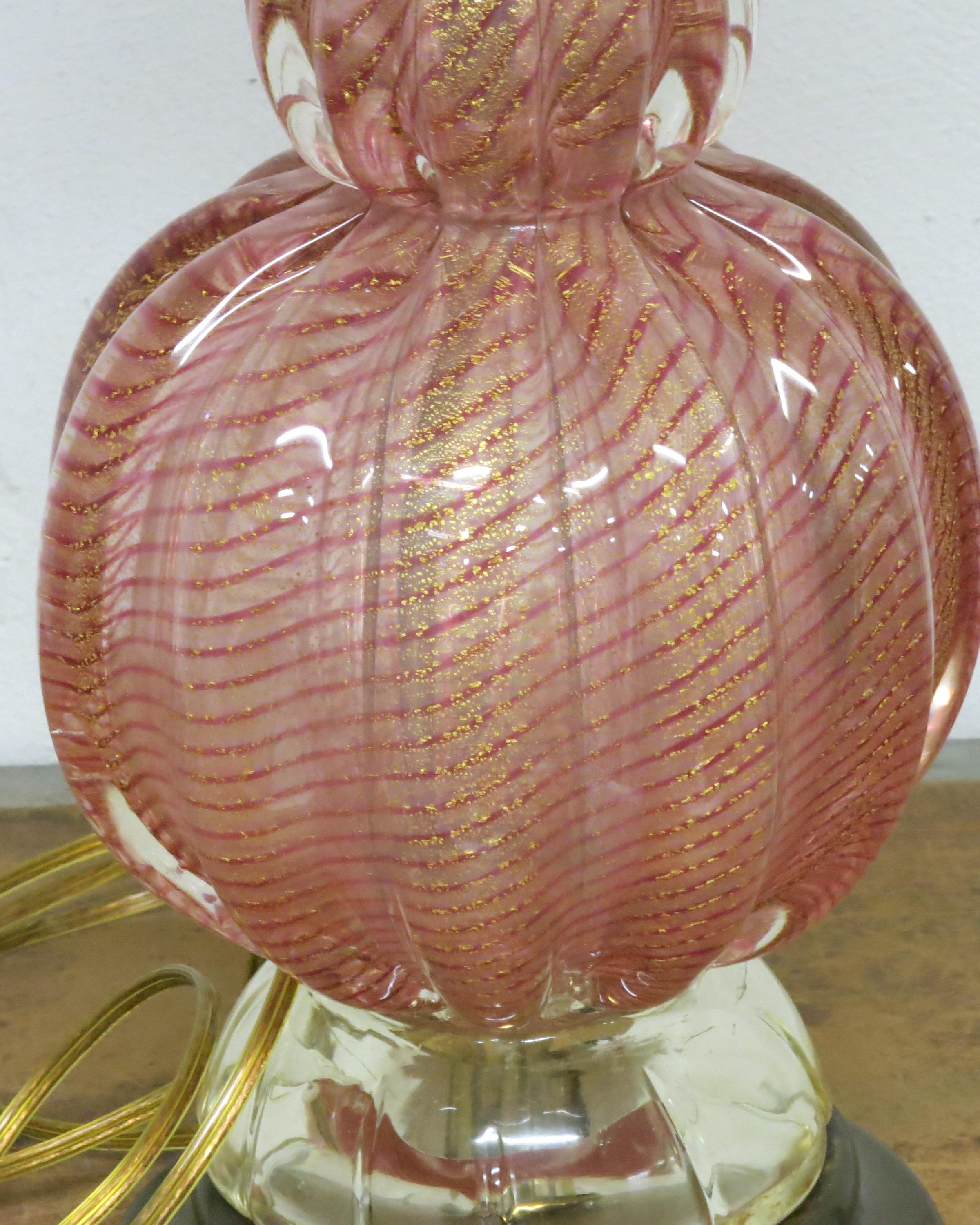 Another beautiful lamp. Italian Murano glass lamp. It measures 18