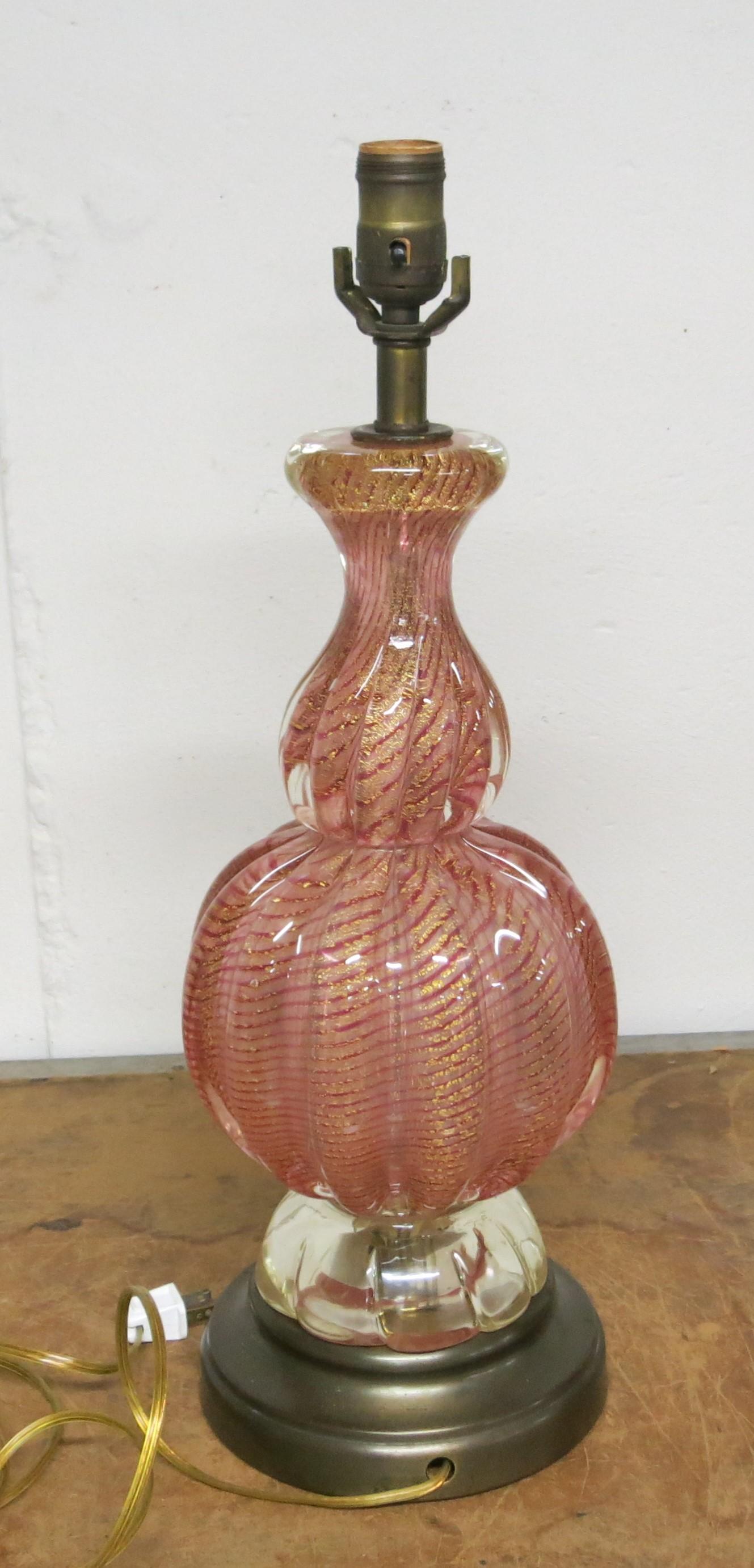 Italian Murano Glass Lamp For Sale 2