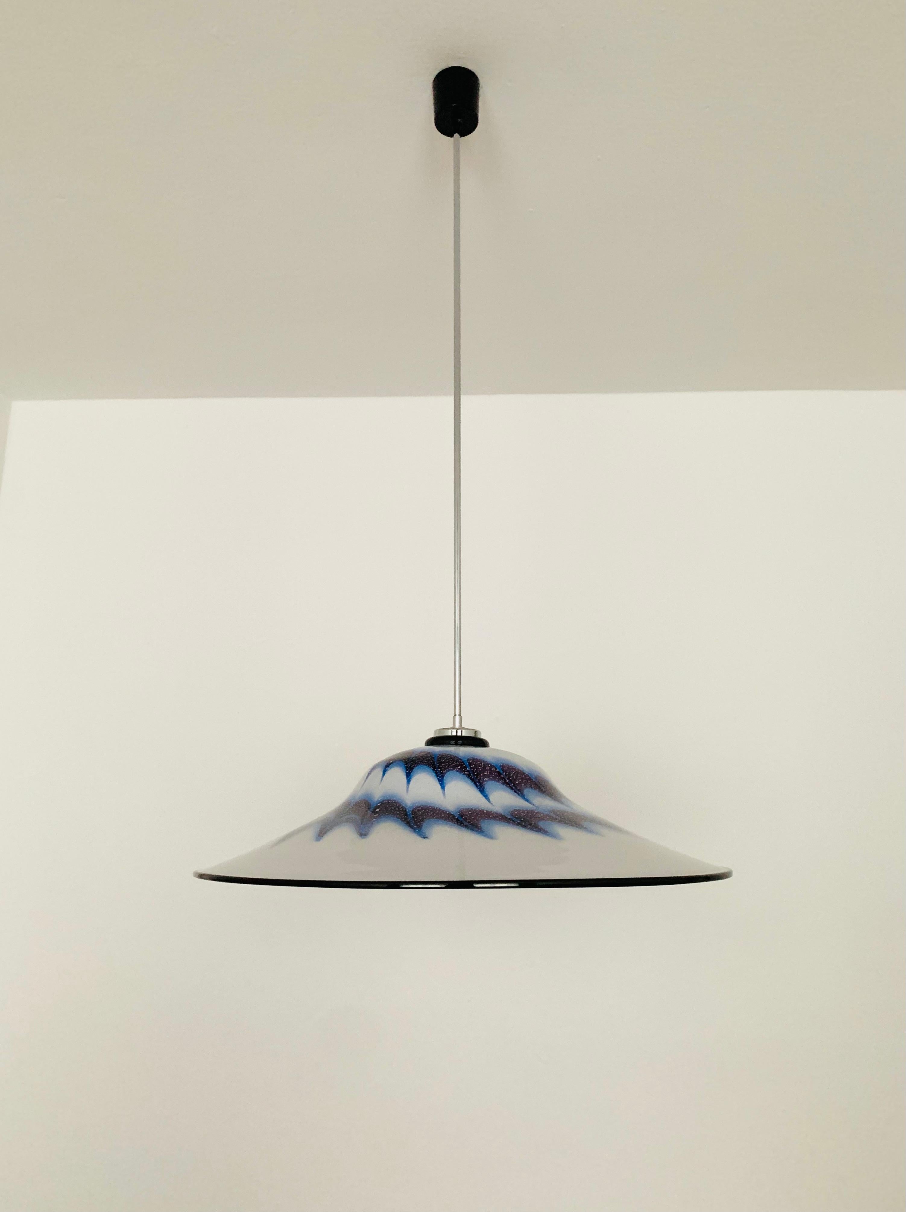Metal Italian Murano Glass Lamp For Sale