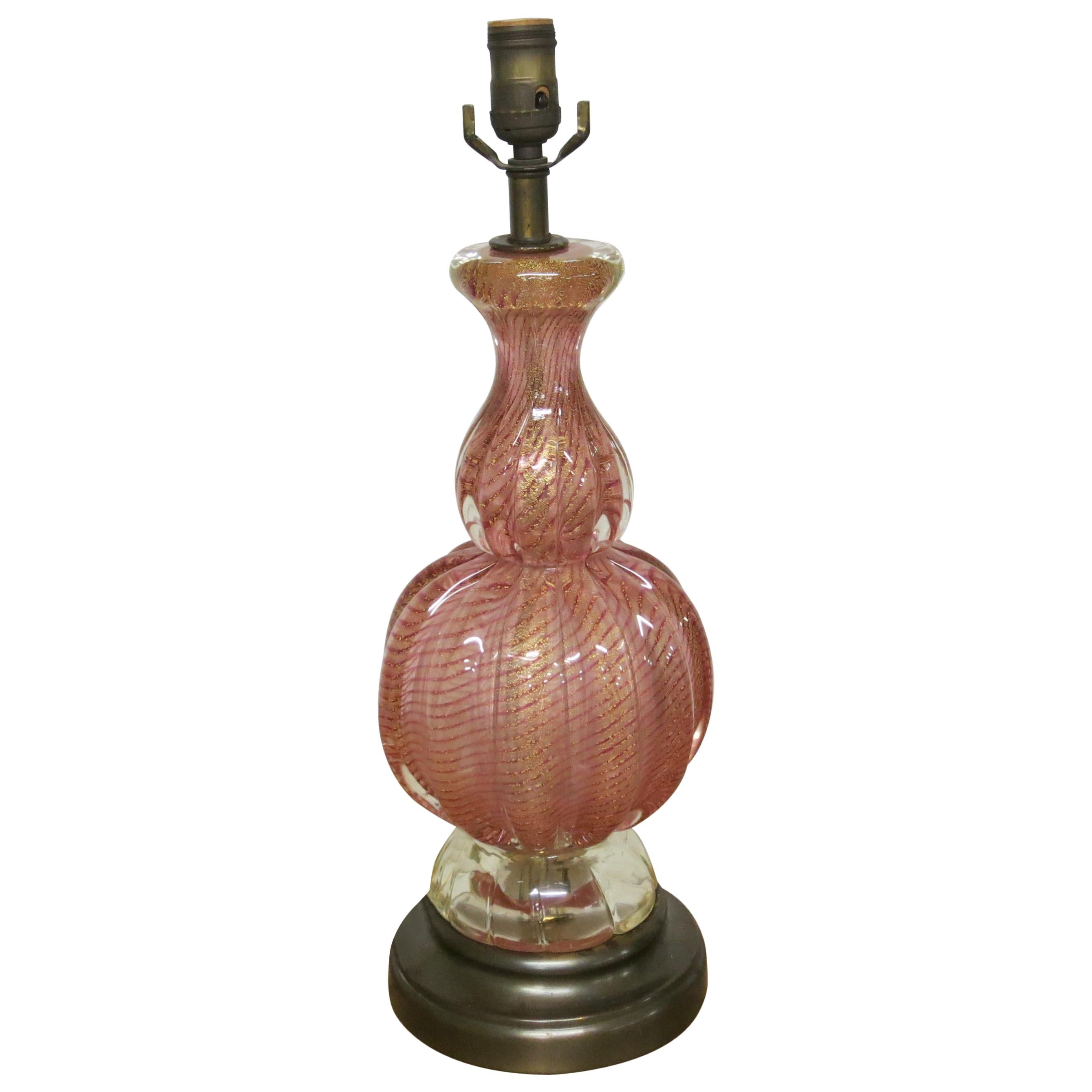 Italian Murano Glass Lamp For Sale