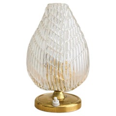 Italian Murano Glass Leaf Table Lamp in the Manner of Barovier & Toso, 1930s