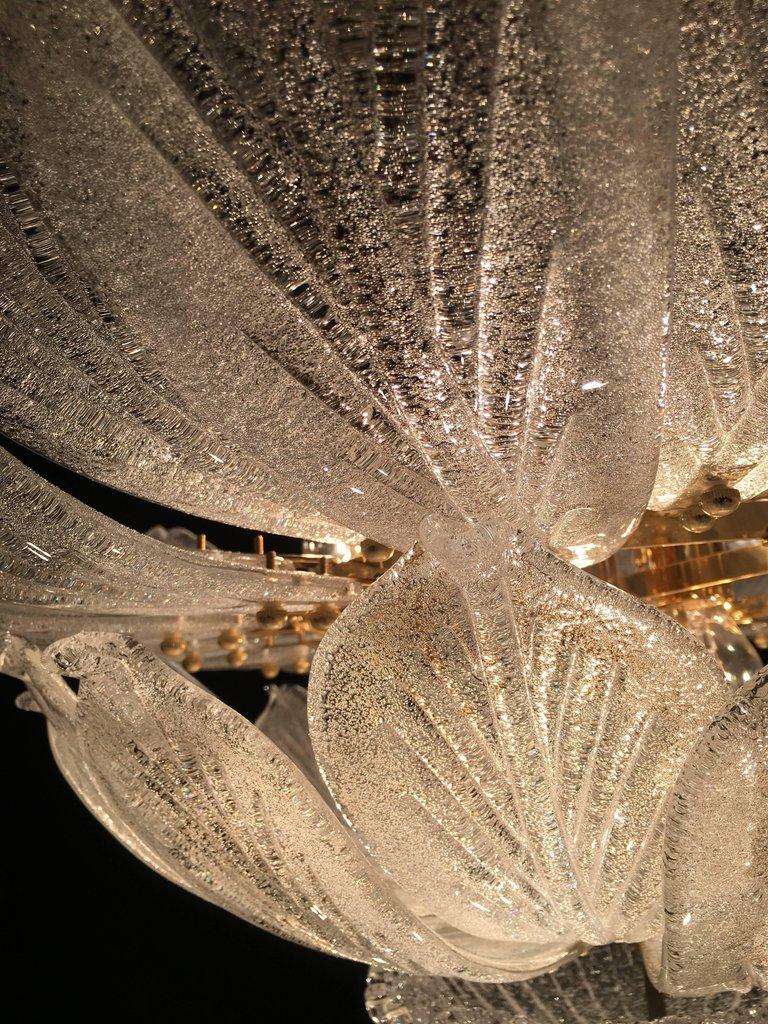 Italian Murano Glass Leave Ceiling Light Chandelier 10