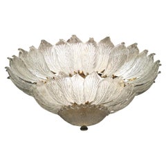 Italian Murano Glass Leave Ceiling Light Chandelier