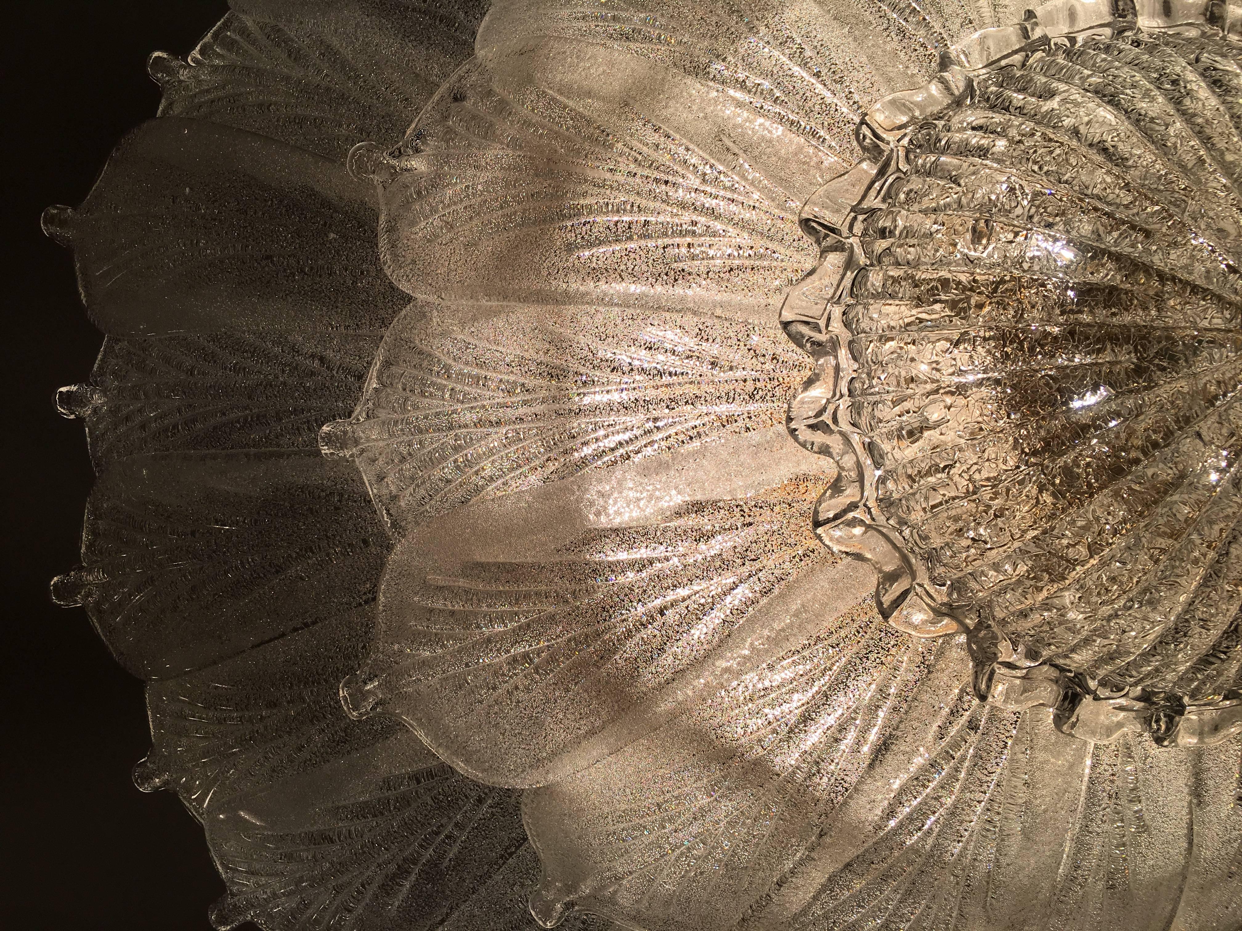 Lustre à encastrer en verre de Murano italien 