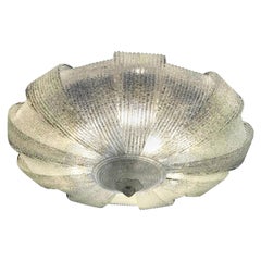 Italian Murano Glass Leaves Modern Flushmount or Ceiling Light