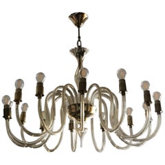 Italian Murano Glass Midcentury Chandelier, 1970