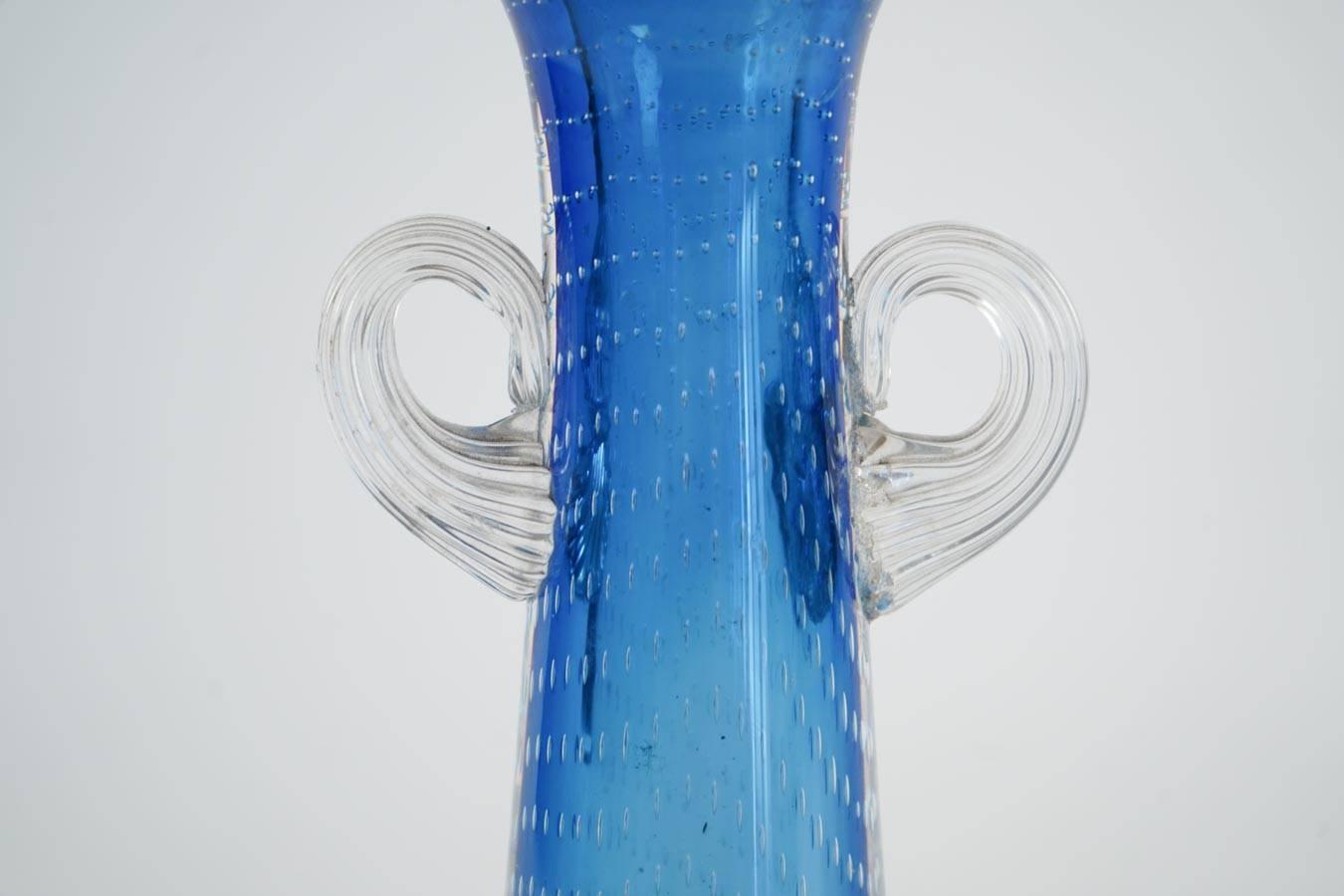 Italian Murano Glass Midcentury Vase, circa 1950 In Excellent Condition In Saint-Ouen, FR