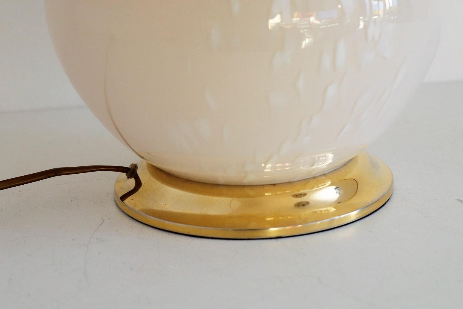Italian Murano Glass Mushroom Table Lamp in Yellow Amber Glass, 1970s In Good Condition In Morazzone, Varese